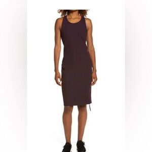 Zella Live In Cutout Rib Tank Dress, Purple Nebula, Size Large